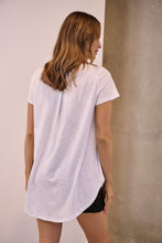 Load image into Gallery viewer, Startee Print White/Black Cap Sleeve Tee