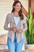 Load image into Gallery viewer, Heidi Beige Waterfall Short Cardigan