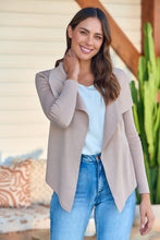 Load image into Gallery viewer, Heidi Beige Waterfall Short Cardigan