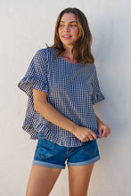 Load image into Gallery viewer, Aries Black/White Gingham Print Tee