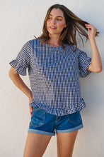 Load image into Gallery viewer, Aries Black/White Gingham Print Tee
