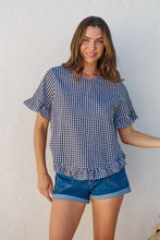 Load image into Gallery viewer, Aries Black/White Gingham Print Tee