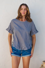 Load image into Gallery viewer, Aries Black/White Gingham Print Tee