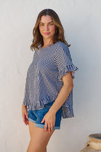 Load image into Gallery viewer, Aries Black/White Gingham Print Tee