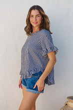 Load image into Gallery viewer, Aries Black/White Gingham Print Tee