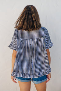 Aries Black/White Gingham Print Tee