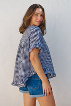 Load image into Gallery viewer, Aries Black/White Gingham Print Tee