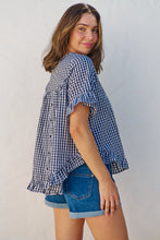 Load image into Gallery viewer, Aries Black/White Gingham Print Tee