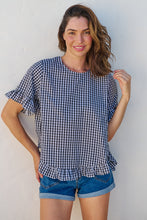 Load image into Gallery viewer, Aries Black/White Gingham Print Tee
