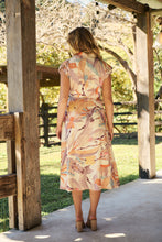 Load image into Gallery viewer, Alicia Sleeveless Collared Water colour Button Midi Dress
