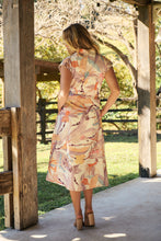 Load image into Gallery viewer, Alicia Sleeveless Collared Water colour Button Midi Dress