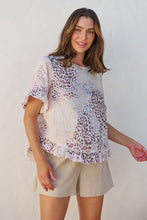 Load image into Gallery viewer, Isobel Cream/Multi Pink Animal Print Tee