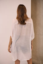 Load image into Gallery viewer, Annabelle White Sheer 1/2 Sleeve Shirt