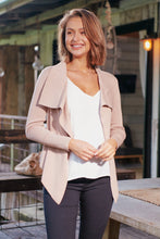 Load image into Gallery viewer, Heidi Beige Waterfall Short Cardigan