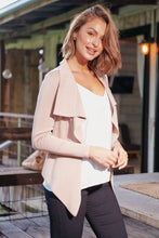 Load image into Gallery viewer, Heidi Beige Waterfall Short Cardigan