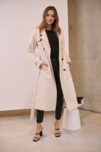 Load image into Gallery viewer, Loretta Beige Tie waist Trench Coat