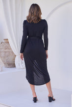Load image into Gallery viewer, Jackie Long Sleeve Black Evening Dress
