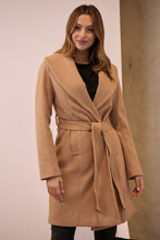 Load image into Gallery viewer, Ivy Camel Winter Wrap Coat