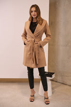Load image into Gallery viewer, Ivy Camel Winter Wrap Coat