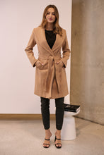 Load image into Gallery viewer, Ivy Camel Winter Wrap Coat