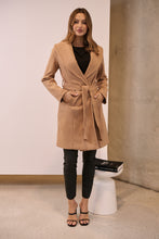 Load image into Gallery viewer, Ivy Camel Winter Wrap Coat