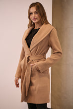 Load image into Gallery viewer, Ivy Camel Winter Wrap Coat