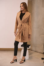 Load image into Gallery viewer, Ivy Camel Winter Wrap Coat