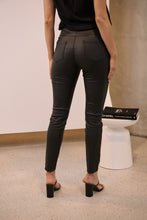 Load image into Gallery viewer, High Waist Black Wax Plain Stretch Pant