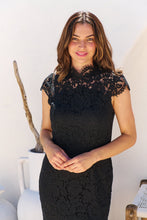Load image into Gallery viewer, Constance Black Lace Evening Dress