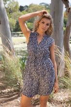 Load image into Gallery viewer, Cleo Navy Floral Zip Front Dress