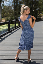 Load image into Gallery viewer, Miranda Navy S/less Frill Dress