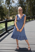 Load image into Gallery viewer, Miranda Navy S/less Frill Dress