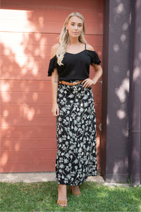 Esperence Skirt Black Floral