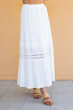 Load image into Gallery viewer, Dharma White Lace Maxi Skirt