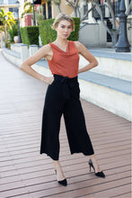 Load image into Gallery viewer, Avril Tie Front Black Culottes