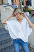 Load image into Gallery viewer, Clara Batwing Crossover Top White
