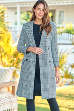 Load image into Gallery viewer, Shannon Black/White Tweed Button Coat