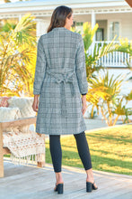 Load image into Gallery viewer, Shannon Black/White Tweed Button Coat