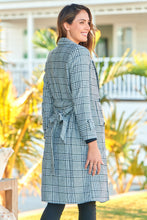Load image into Gallery viewer, Shannon Black/White Tweed Button Coat