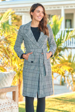 Load image into Gallery viewer, Shannon Black/White Tweed Button Coat