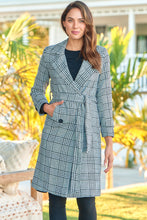 Load image into Gallery viewer, Shannon Black/White Tweed Button Coat