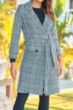 Load image into Gallery viewer, Shannon Black/White Tweed Button Coat