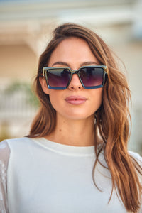 Yolanda Black/Gold Sunglasses