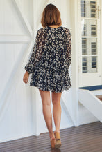 Load image into Gallery viewer, Jezebel Black Chiffon Long Sleeve Dress