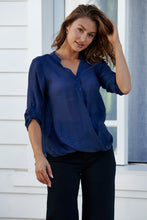 Load image into Gallery viewer, Leopold Crossover Navy Shirt