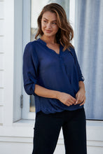 Load image into Gallery viewer, Leopold Crossover Navy Shirt