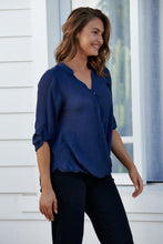 Load image into Gallery viewer, Leopold Crossover Navy Shirt