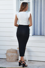 Load image into Gallery viewer, Rhea Knit Ribbed Black Tube Skirt