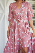 Load image into Gallery viewer, Rosa Tie Front Pink Floral Dress