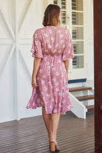 Load image into Gallery viewer, Rosa Tie Front Pink Floral Dress